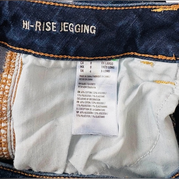 American Eagle, Hi-Rise Jegging, Size 0 Long, Indigo - Picture 6 of 11